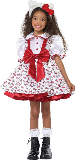 Hello Kitty Classic Party Dress White Fancy Dress Up Halloween Child Costume Hello Kitty Classic Party Dress White Fancy Dress Up Halloween Child Costume