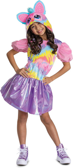 Furby Tie Dye Girl Dress Hasbro Tiger Toy Fancy Dress Up Halloween Child Costume