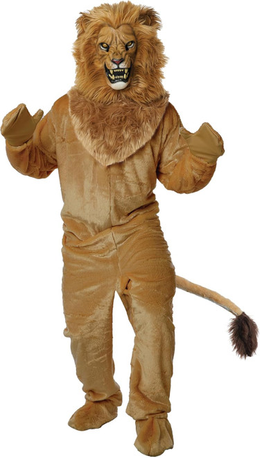 Lion Mascot Deluxe Jungle Safari Animal Fancy Dress Up Halloween Adult Costume Lion Mascot Deluxe Jungle Safari Animal Fancy Dress Up Halloween Adult Costume