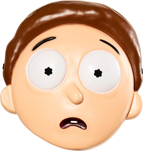 Morty Plastic Mask Rick & Morty Fancy Dress Up Halloween Adult Costume Accessory