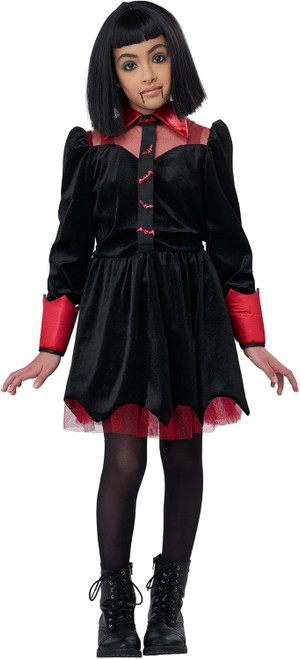 Gothic Vampiress Vampire Girl Countess Fancy Dress Up Halloween Child Costume Gothic Vampiress Vampire Girl Countess Fancy Dress Up Halloween Child Costume
