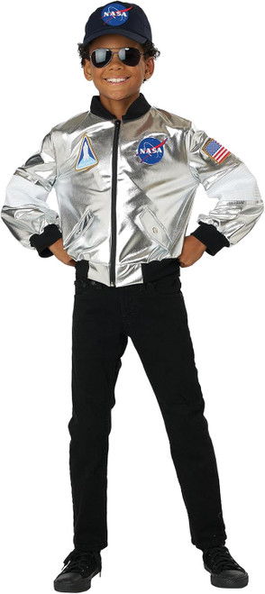 Deluxe NASA Flight Jacket Space Astronaut Fancy Dress Up Halloween Child Costume Deluxe NASA Flight Jacket Space Astronaut Fancy Dress Up Halloween Child Costume
