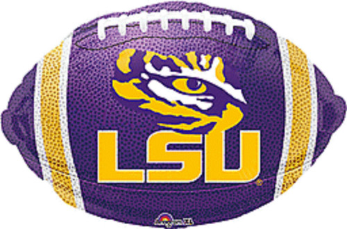 LSU Tigers NCAA College Sports Party Decoration 18" Football Shaped Foil Balloon
