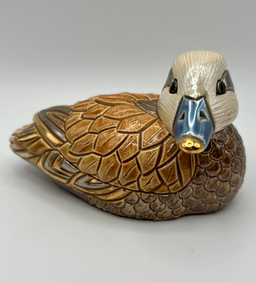 Widgeon Duck Artesania Rinconada Rosa Silver Anniversary Collectible Figurine