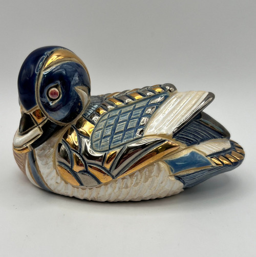 Blue Duck Artesania Rinconada De Rosa Silver Anniversary Collectible Figurine