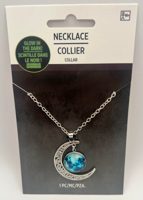 Dark Witch Moon Necklace Wicked Fancy Dress Up Halloween Adult Costume Accessory
