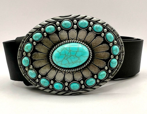 Western Turquoise Belt Cowgirl Fancy Dress Up Halloween Adult Costume Accessory