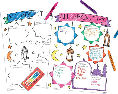 Eid Mubarak Celebration Ramadan Religious Theme Party Favor Activity Sheets