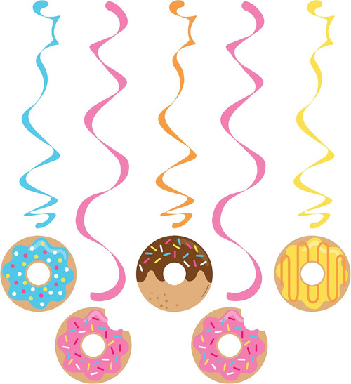 Donut Time Food Sweets Kitchen Kids Birthday Party Decoration Dizzy Danglers