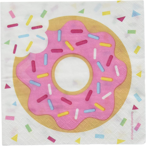 Donut Time Food Sweets Kitchen Kids Birthday Party Paper Beverage Napkins