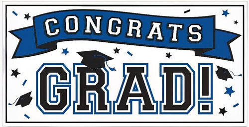 Graduation School Theme Party Decoration Large Horizontal Banner 2 COLORS