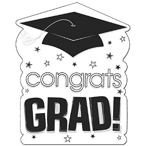 Graduation College School Theme Party Hanging Decoration Single Cutout 2 COLORS