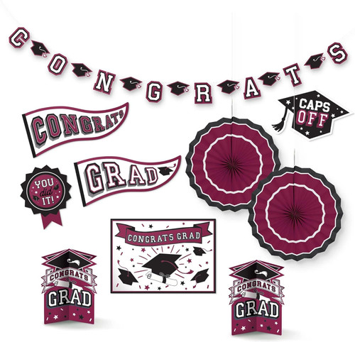 Graduation College School Banquet Theme Party Room Decorating Kit 8 COLORS