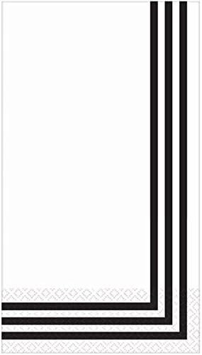 Classic Stripe Solid Color Party Paper Napkins Premium Guest Towels 5 COLORS