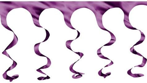 Solid Color Birthday Theme Party Hanging Decoration Foil Spiral Garland 4 COLORS