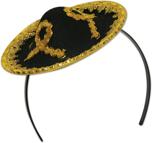 Mini Sombrero Hat Headband Fancy Dress Up Halloween Adult Costume Accessory