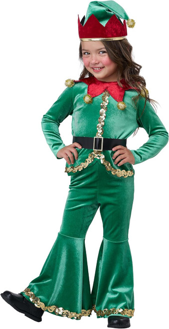 Jolly Christmas Elf Santa's Helper Fancy Dress Halloween Toddler Child Costume