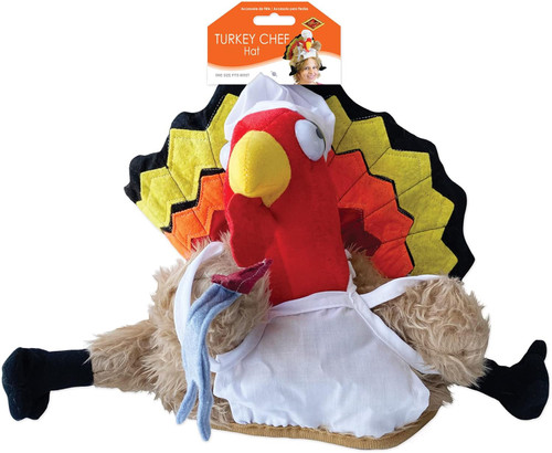 Turkey Chef Hat Thanksgiving Fancy Dress Up Halloween Adult Costume Accessory