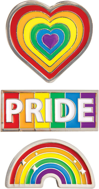Rainbow Gay Pride Love is Love Birthday Theme Party Favor Button Lapel Pins