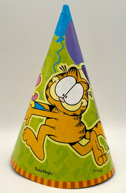 Garfield Birthday Party Rare Retro Cartoon Character Cat Favor Paper Cone Hats
