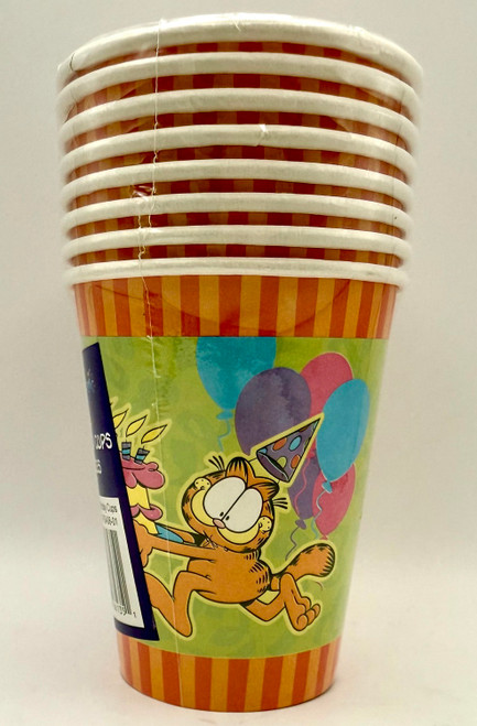 Garfield Birthday Party Rare Retro Cartoon Character Cat 9 oz. Paper Cups