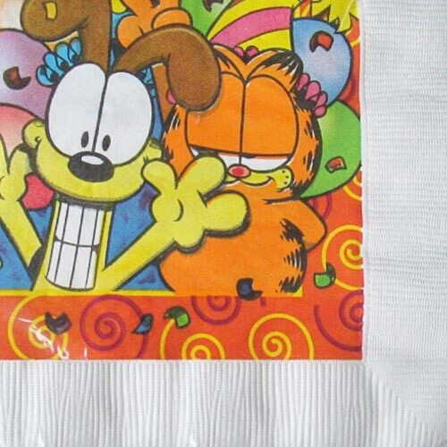 Garfield Odie Retro Cartoon Cat Dog Kids Birthday Party Paper Beverage Napkins