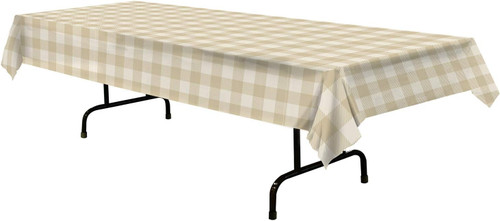 Plaid Thanksgiving Solid Holiday Party Decoration Plastic Tablecover 2 COLORS