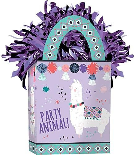 Llama Fun Exotic Animal Fiesta Birthday Party Decoration Tote Balloon Weight