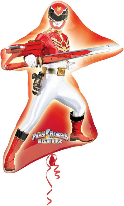 Power Rangers Megaforce Birthday Party Decoration Red SuperShape Mylar Balloon