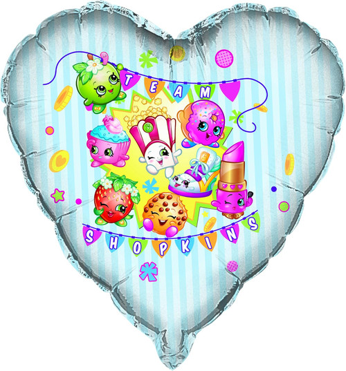Shopkins Moose Birthday Party Decoration Foil 28" Heart-Shaped Mylar Balloon