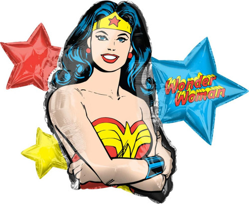 Wonder Woman Classic Birthday Party Decoration 33" SuperShape Mylar Balloon