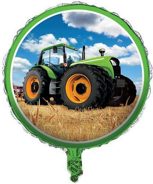 Tractor Time Green Farm Boys Kids Birthday Party Decoration 18" Mylar Balloon