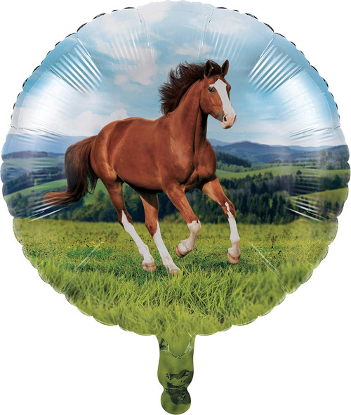 Horse & Pony Western Farm Animal Birthday Party Decoration 18" Mylar Balloon