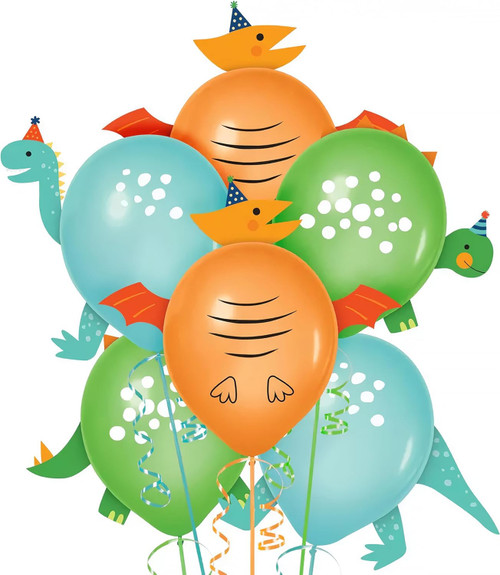 Dino-Mite Dinosaur Jurassic Kids Birthday Party Latex Balloon Decoration Kit