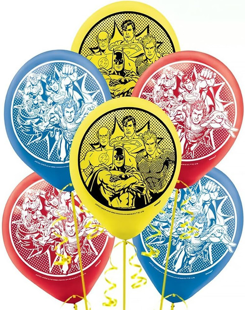 Justice League Heroes Unite DC Comics Birthday Party Decoration Latex Balloons