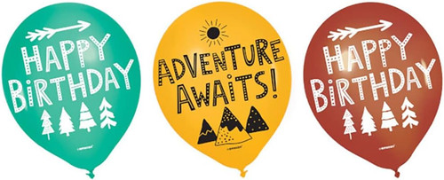 Wilderness Adventure Outdoors Camping Birthday Party Decoration Latex Balloons