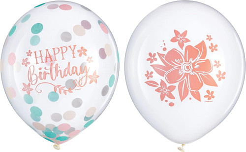 Free Spirit Boho Chic Flower Birthday Party Decoration Confetti Latex Balloons