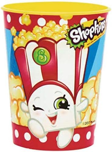 Shopkins Moose Toys Cute Kids Birthday Party Favor 16 oz. Plastic Cup POPPY CORN