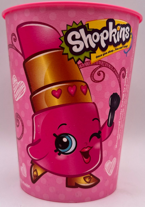 Shopkins Moose Toys Cute Kids Birthday Party Favor 16 oz. Plastic Cup LIPPY LIPS