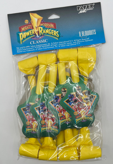 RARE Mighty Morphin Power Rangers Classic Saban Birthday Party Favor Blowouts