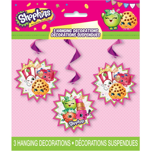 Shopkins Moose Toys Pink Cute Kids Birthday Party Favor Hanging Decorations
