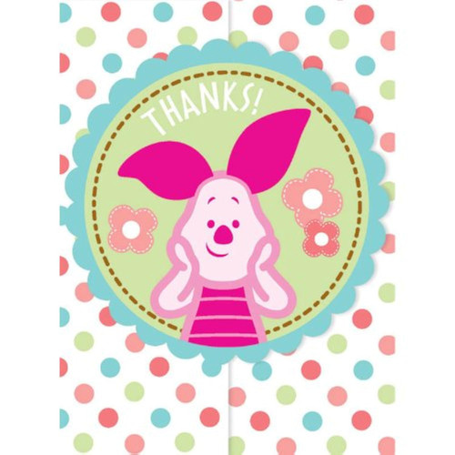 Winnie the Pooh Little Hunny Piglet Bear Baby Shower Party Thank You Notes Cards
