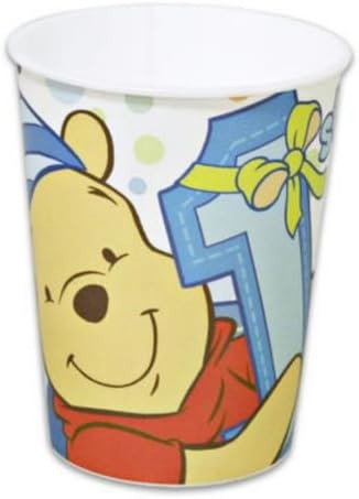 Winnie the Pooh Bear 1st Birthday Boy Blue Kids Party Favor 16 oz. Plastic Cup
