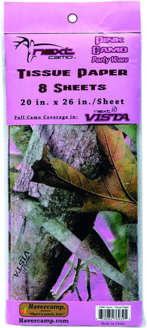 Pink Camo Next Vista Hunting Baby Shower Party Decoration Gift Wrap Tissue Paper