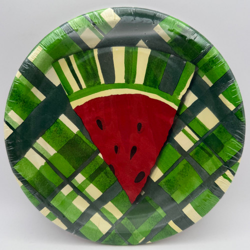 Watermelon Treat Summer Luau Beach Picnic Cookout Party 7" Paper Dessert Plates