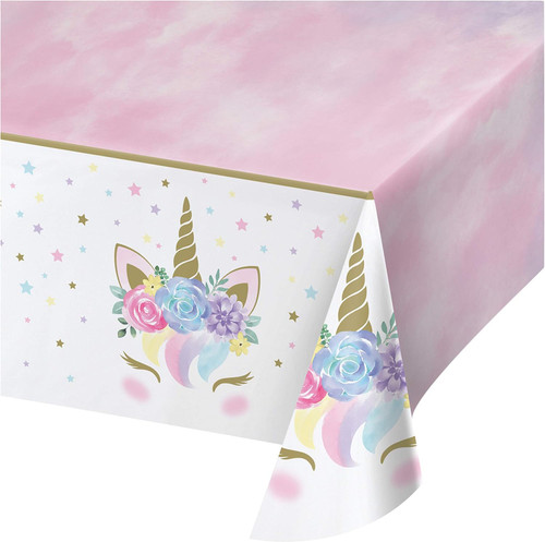 Unicorn Baby Shower Fantasy Animal Birthday Party Decoration Plastic Tablecover