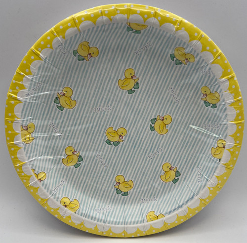 MM Baby Duckie Duck Cute Baby Shower Party 7" Paper Dessert Plates