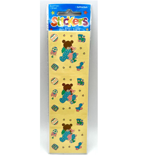 Sweet Dreams Teddy Bear Baby Shower Party Favor Decoration Scrapbook Stickers