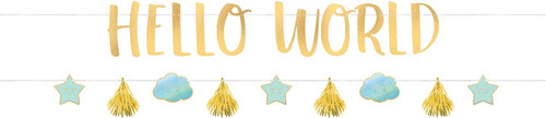 Oh Baby Boy Blue Cute Baby Shower Party Decoration Letter Banner Kit