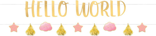Oh Baby Girl Pink Cute Baby Shower Party Decoration 2 ct. Letter Banner Kit